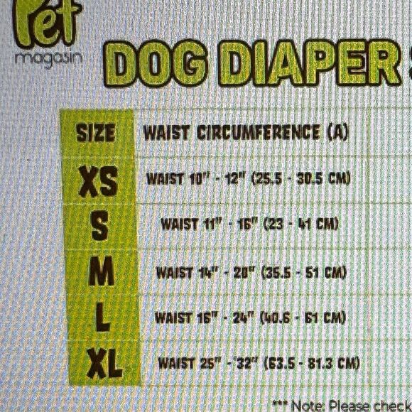 2 New Pet Magasin Reusable Washable Dog Diapers XL - Picture 2 of 5